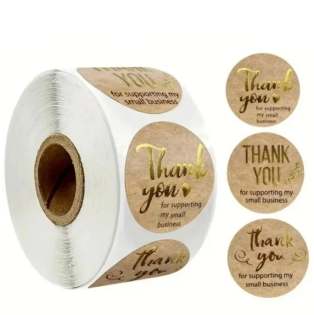 500 Pieces Roll Thank You Sealing Sticker